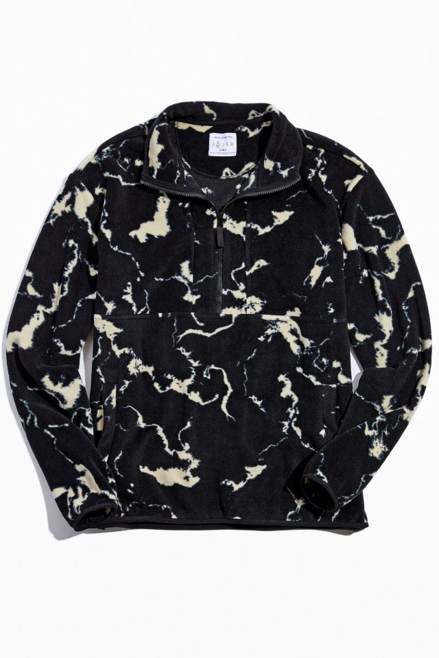 Uo patterned polar outlet fleece hoodie sweatshirt