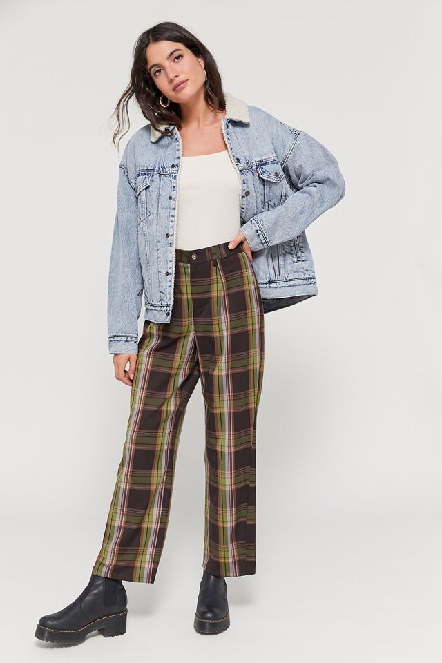 Urban Renewal Remnants Twist Seam Plaid Pant Urban Outfitters