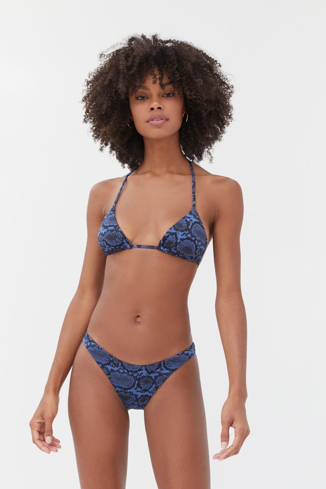 Vitamin A Gia Snake Print Triangle Bikini Top #3