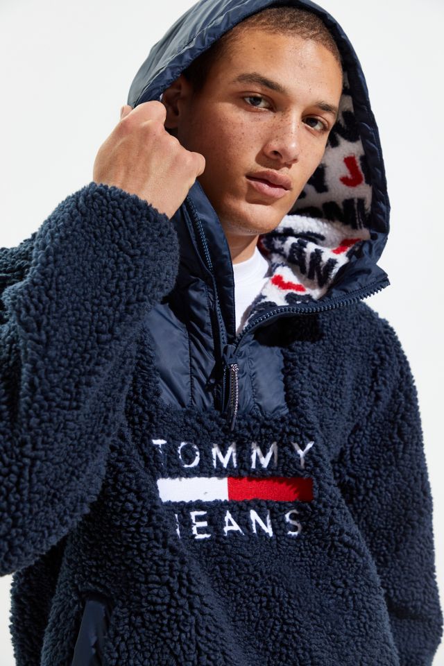 Tommy Jeans Sherpa Popover Hoodie Sweatshirt  #1