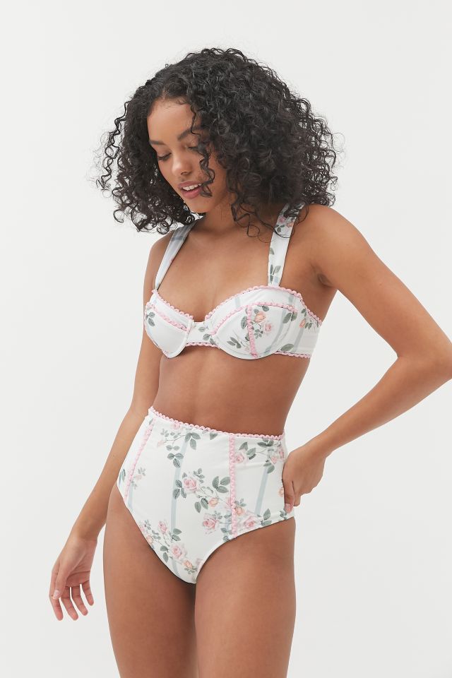 For Love & Lemons Rose Garden Underwire Bikini Top #1