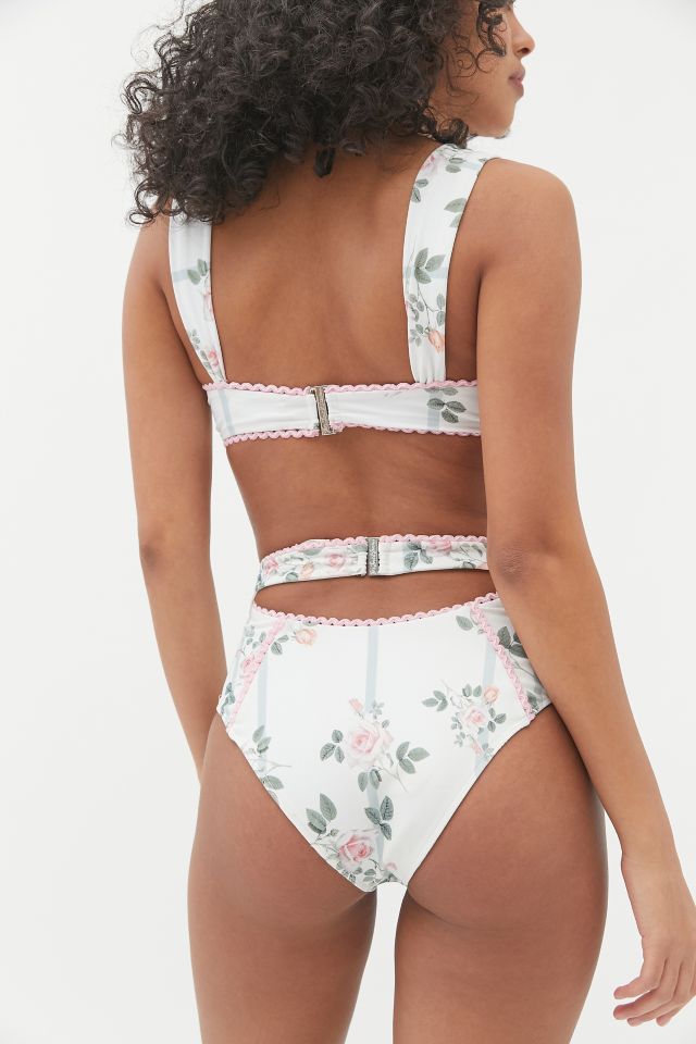 For Love & Lemons Rose Garden High-Waisted Bikini Bottom #2