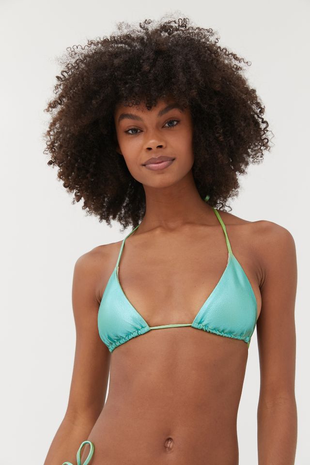 les girls les boys Metallic Bikini Top