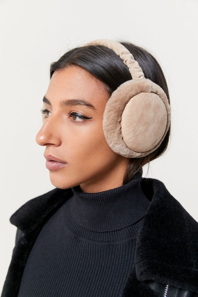 Suede Sherpa Earmuff Urban Outfitters