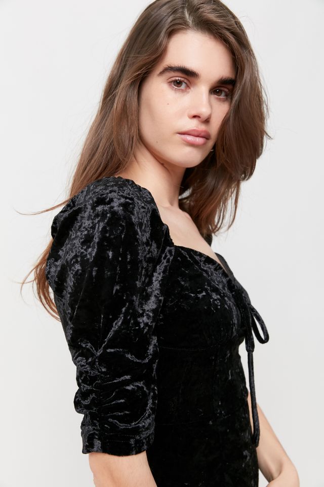 Narrated Crushed Velvet Dress #1