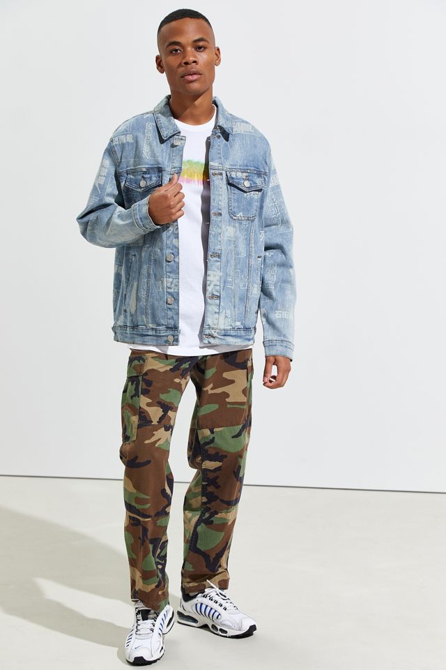 HYPLAND X Bleach Allover Print Denim Jacket | Urban Outfitters