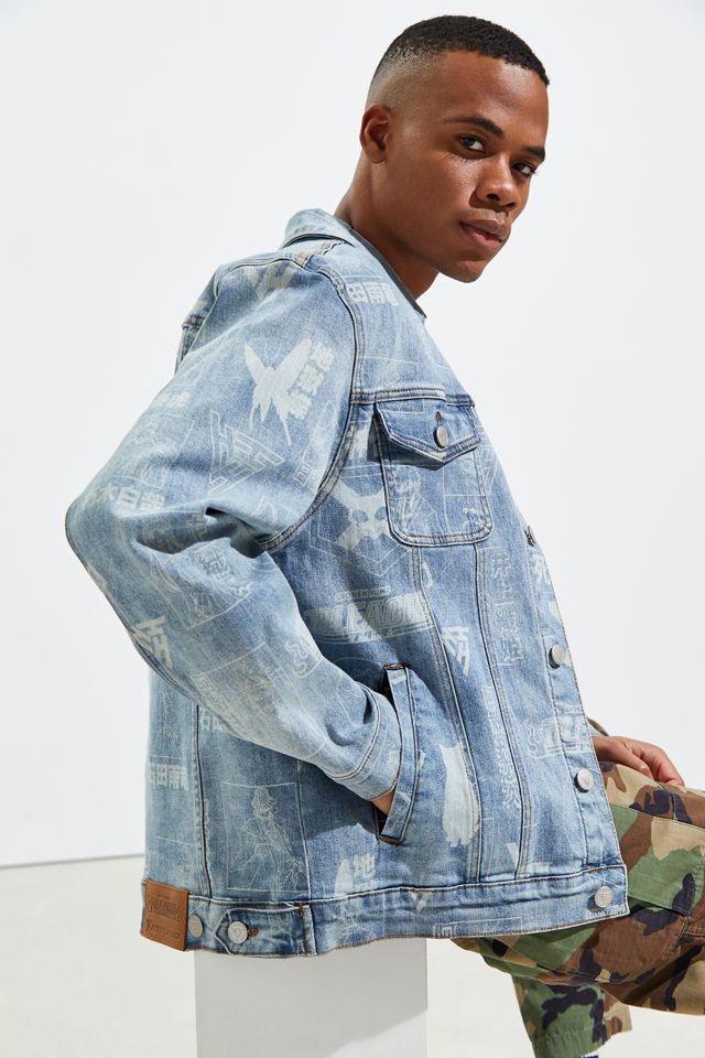 HYPLAND X Bleach Allover Print Denim Jacket | Urban Outfitters