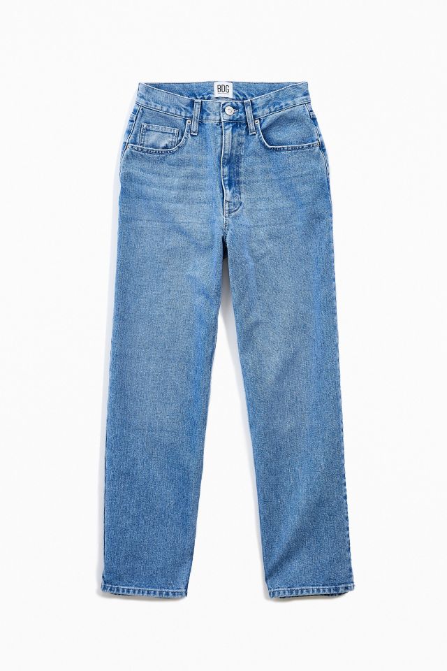 BDG urban outfitters high rise baggy medium wash jeans – isotropic