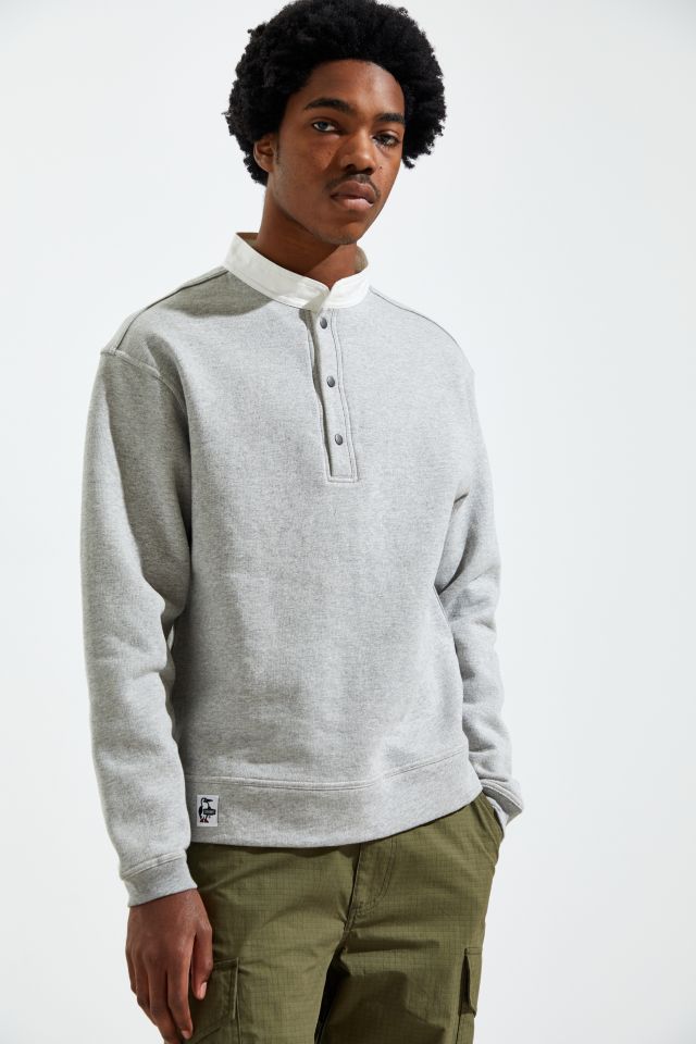 Half discount button sweatshirt