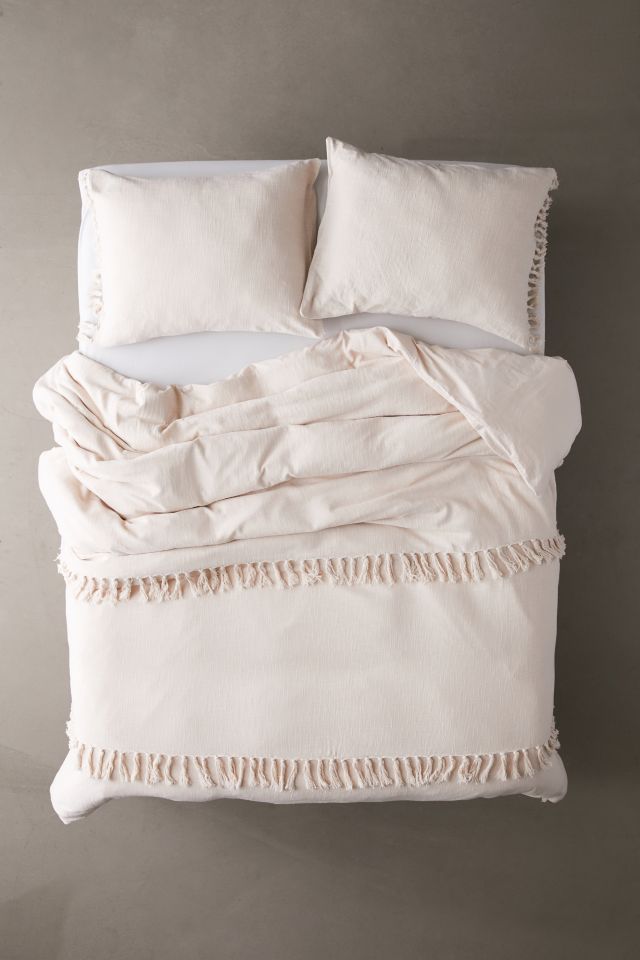 Luna Fringe Washed Slub Duvet Cover #1