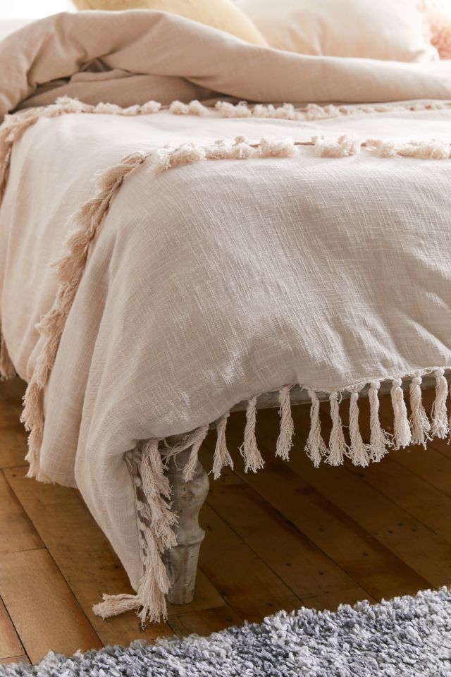 Luna Fringe Washed Slub Duvet Cover #2