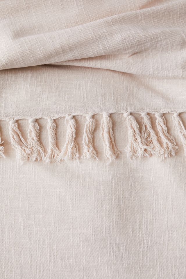 Luna Fringe Washed Slub Duvet Cover #4