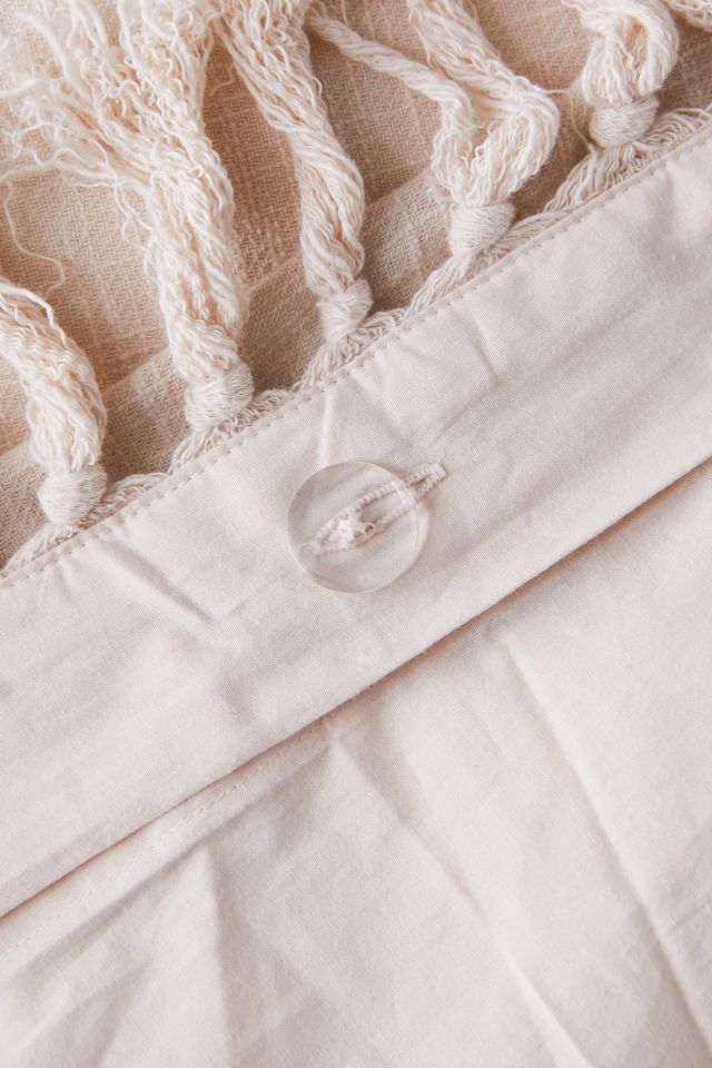 Luna Fringe Washed Slub Duvet Cover #5