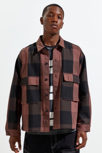 Monkey Time Block Checked CPO Jacket | Urban Outfitters