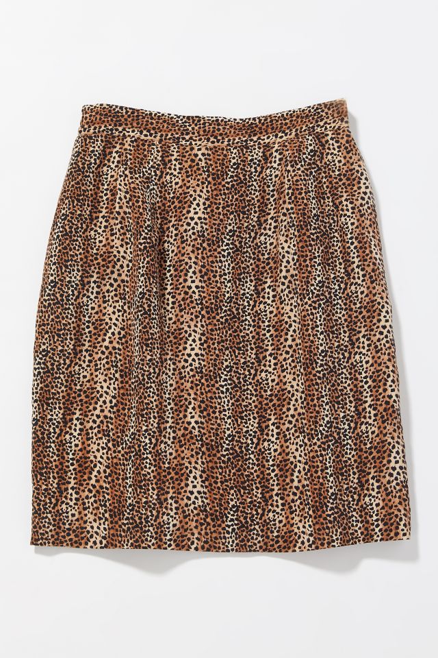 Vintage Cheetah Print Midi Skirt | Urban Outfitters