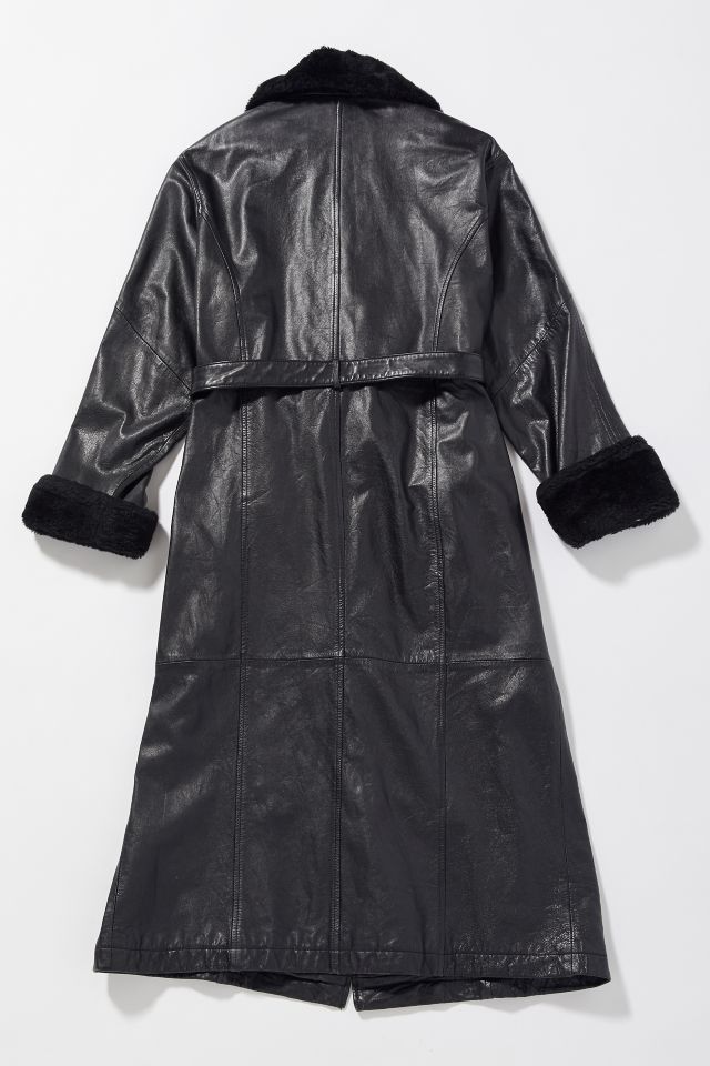 Vintage Leather Trench Coat #1