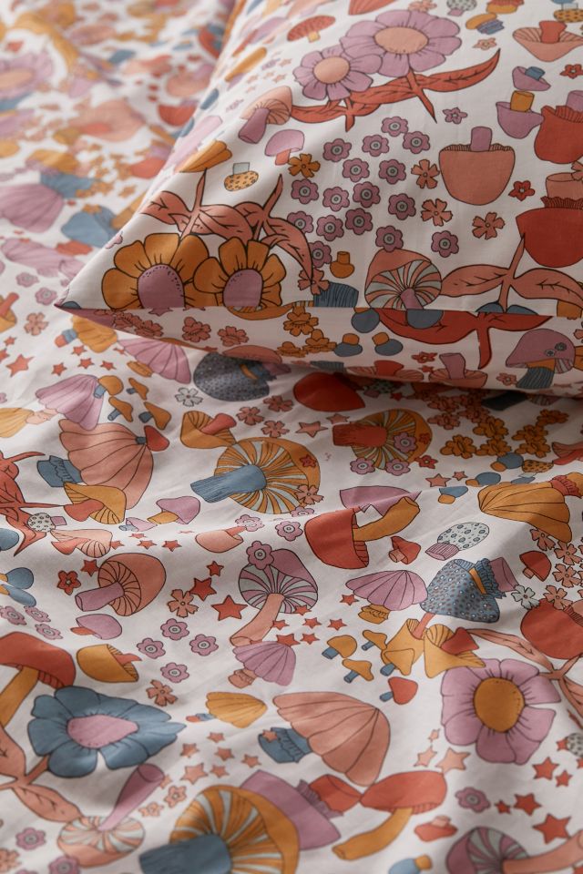 Mushroom & Flowers Sheet Set