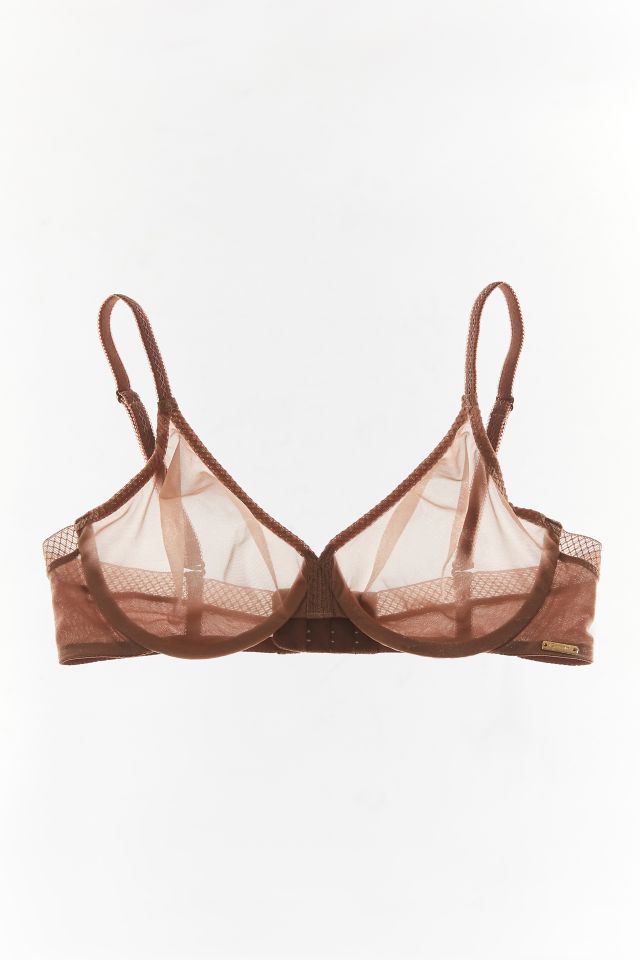 Gossard Glossies Deep Plunge Sheer Bra  Urban Outfitters Singapore  Official Site