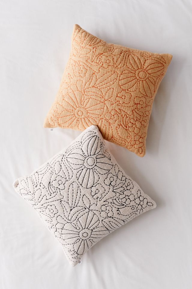 Pera Embroidered Throw Pillow #2