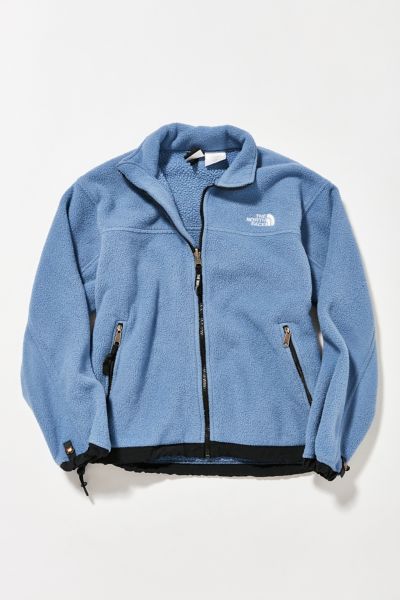 pale blue north face jacket