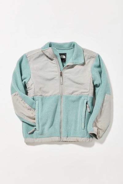 pale blue north face jacket