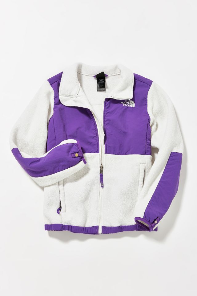 Purple north face on sale windbreaker