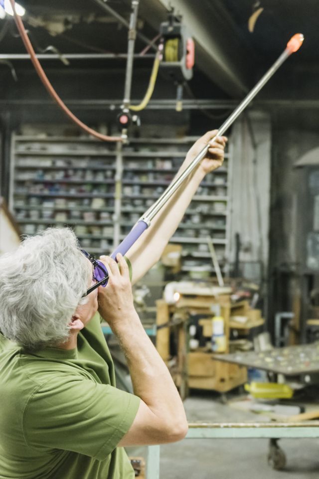 Neal Drobnis Handblown Glass Face Vessel #4