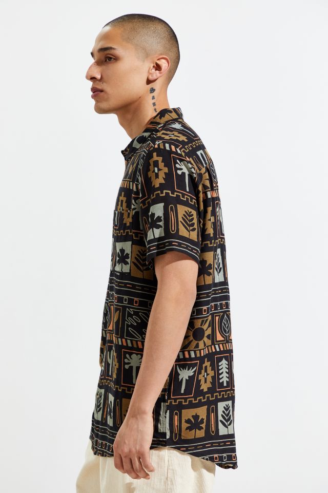 Rolla’s Bon Geo Plant Short Sleeve Button-Down Shirt #3