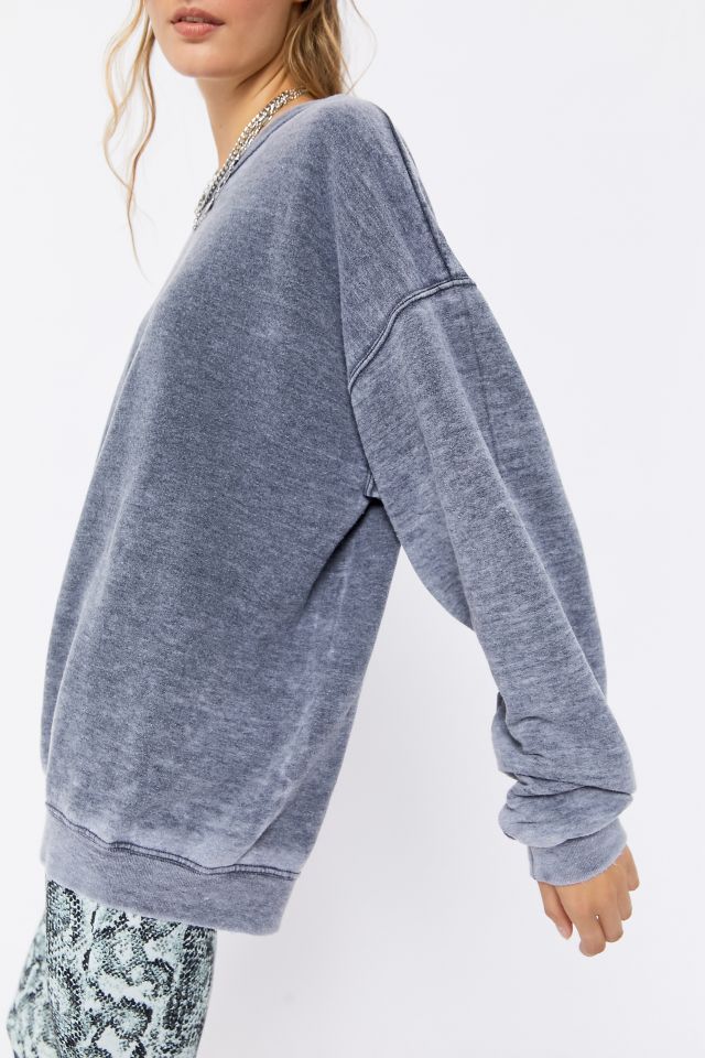 Urban Renewal Recycled Oversized Burnout Crew Neck Sweatshirt  #1
