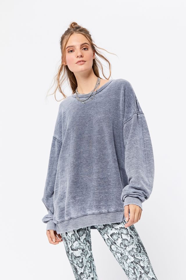 Urban Renewal Recycled Oversized Burnout Crew Neck Sweatshirt  #3