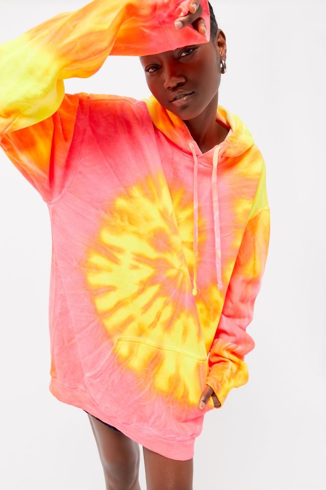 Urban outfitters pink tie dye sweatshirt hot sale