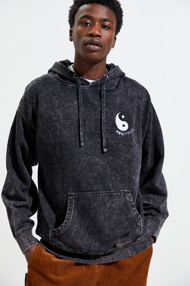 Yin Yang Overdyed Hoodie Sweatshirt  #1