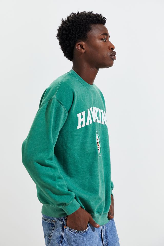 Stranger Things Hawkins High School Pigment Dyed Crew Neck Sweatshirt  #1
