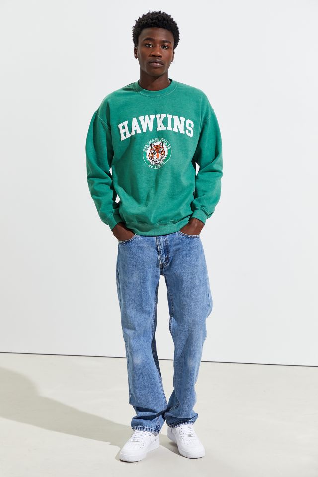 Stranger Things Hawkins High School Pigment Dyed Crew Neck Sweatshirt  #2