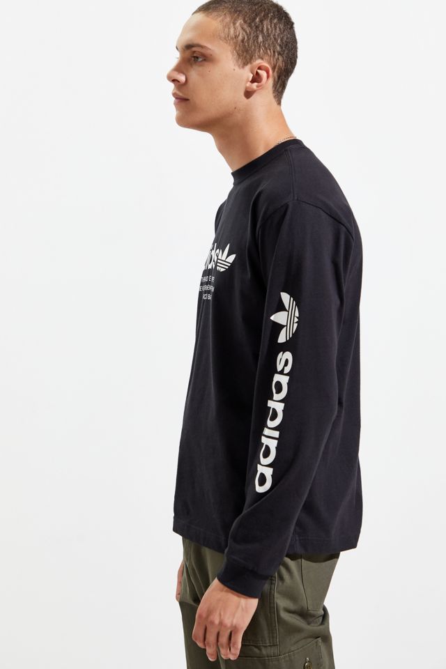 adidas Linear Logo Long Sleeve Tee | Urban Outfitters