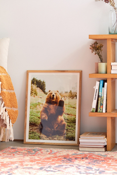 Hi Bear Wood Wall Art by beccatapert