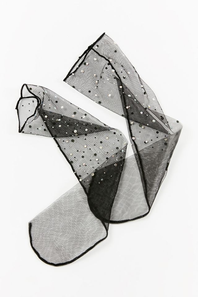 Chaussettes transparentes avec pierres précieuses