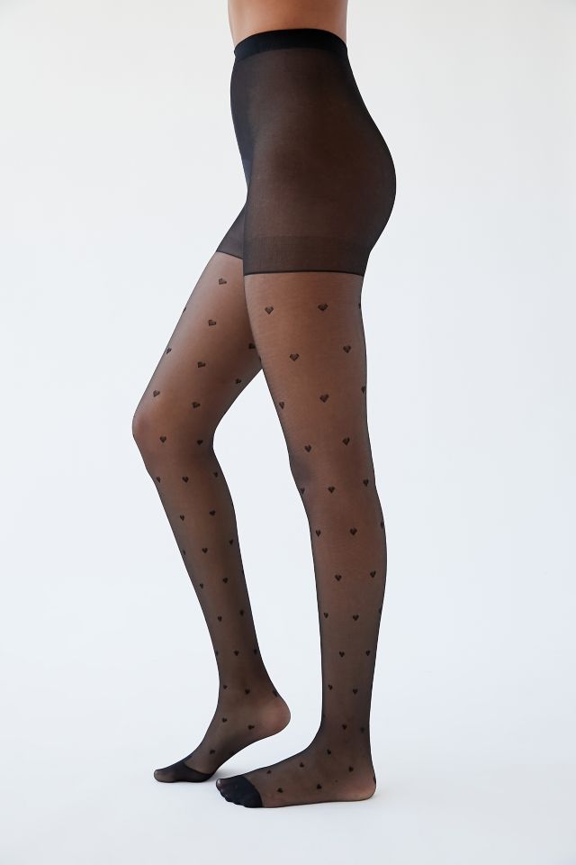 Collants transparents à cœurs #1