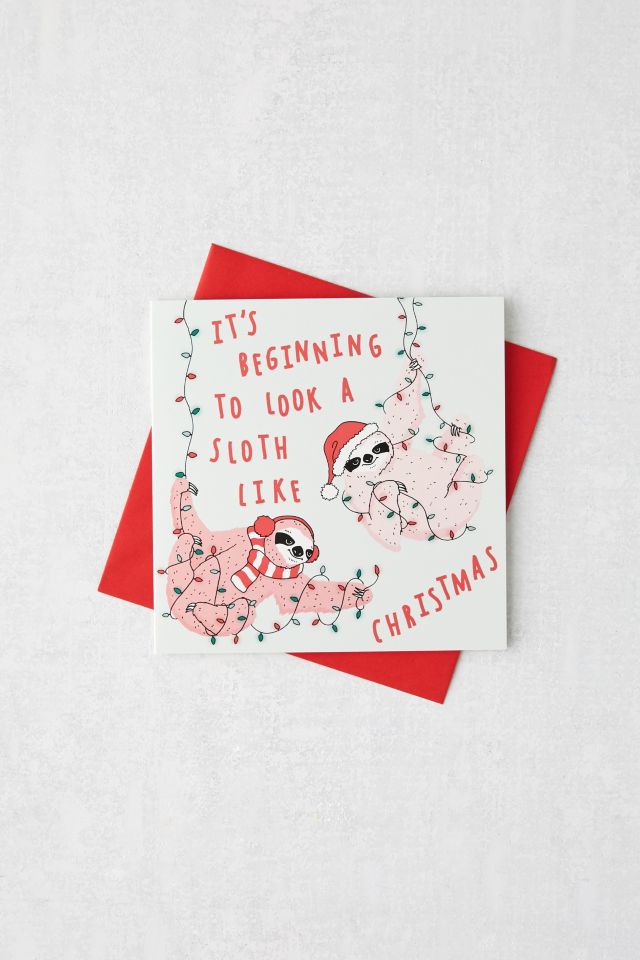 A Sloth Like Christmas Card | Urban Outfitters