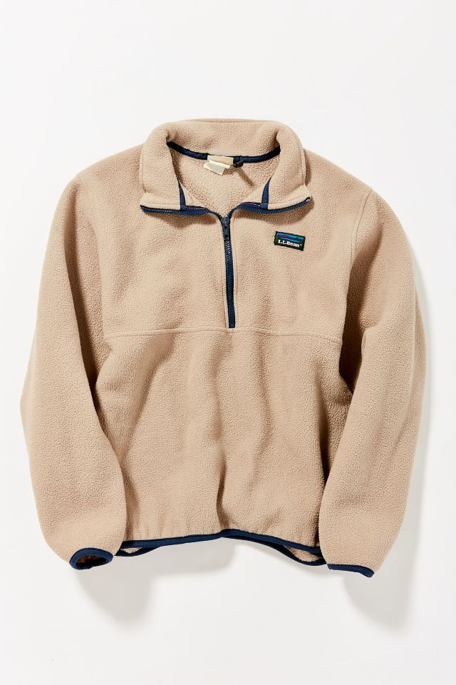 Vintage L.L. Bean Tan Half Zip Fleece