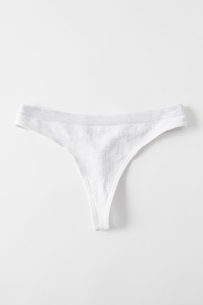 Out From Under Markie Seamless Ribbed Thong In White