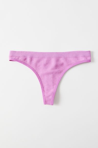 Out From Under Markie Seamless Ribbed Thong In Pink