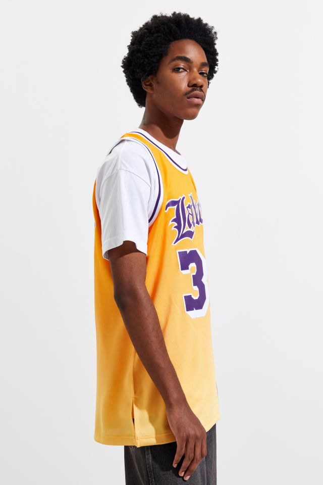 Mitchell & Ness Old English Los Angeles Lakers Magic Johnson Basketball  Jersey