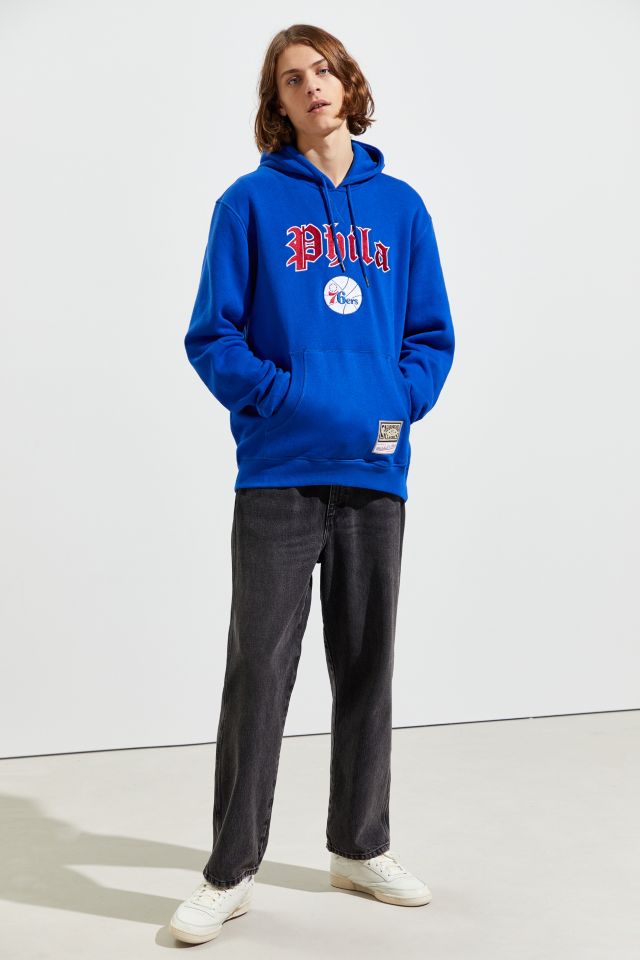 Mitchell & Ness Old English Philadelphia 76ers Hoodie Sweatshirt  #3