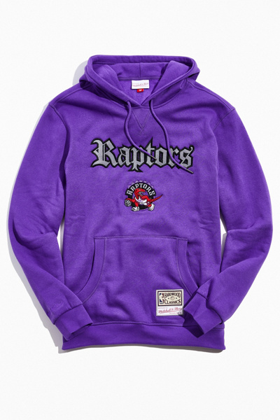 Mitchell Ness Old English Toronto Raptors Hoodie Sweatshirt