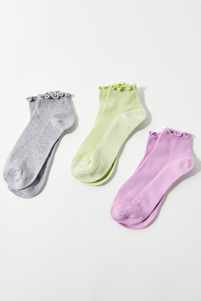 Ruffle Ankle Comfy Sock 3Pack Urban Outfitters