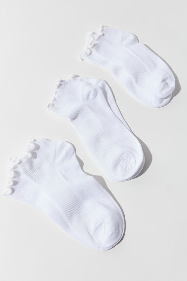 Ruffle Ankle Sock 3Pack Urban Outfitters