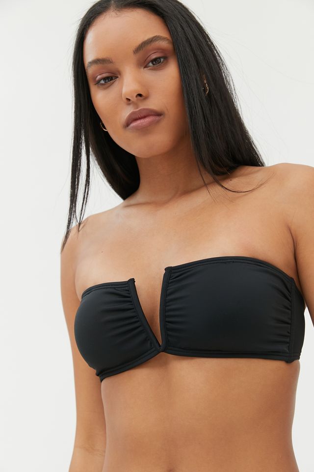Out From Under Solid Mia V-Wire Bandeau Bikini Top