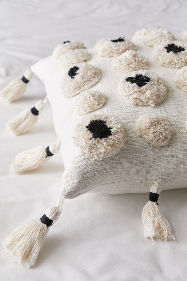 Tufted Dots Throw Pillow #1
