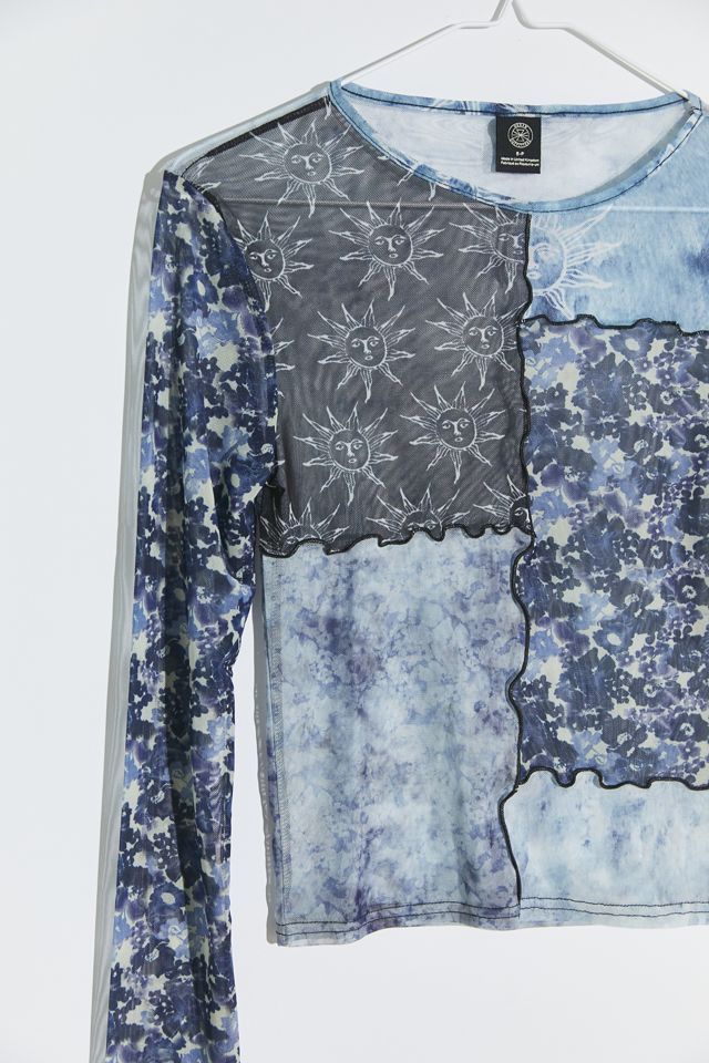 UO Mesh Patchwork Top #1